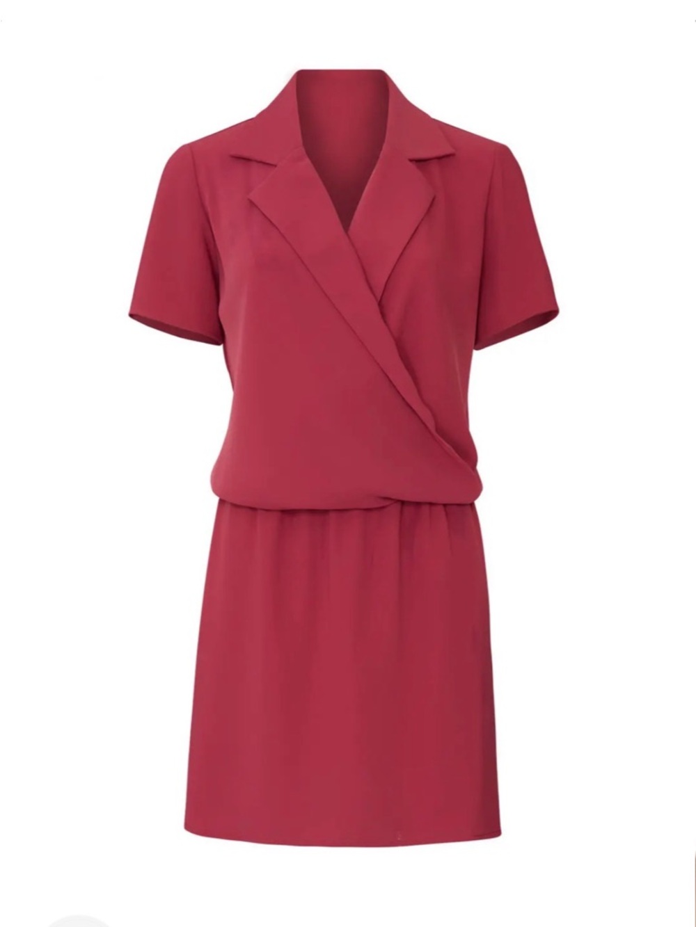 Amanda Uprichard Wrap Mini Dress Pink Crepe Short Sleeve Blazer Style L